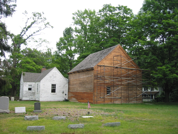 Exterior during restoration